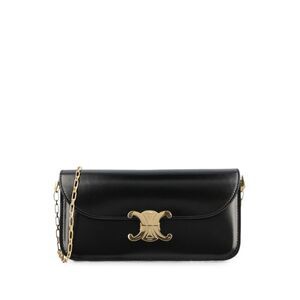 Celine Women Triomphe Chain Small Leather Shoulder Bag
